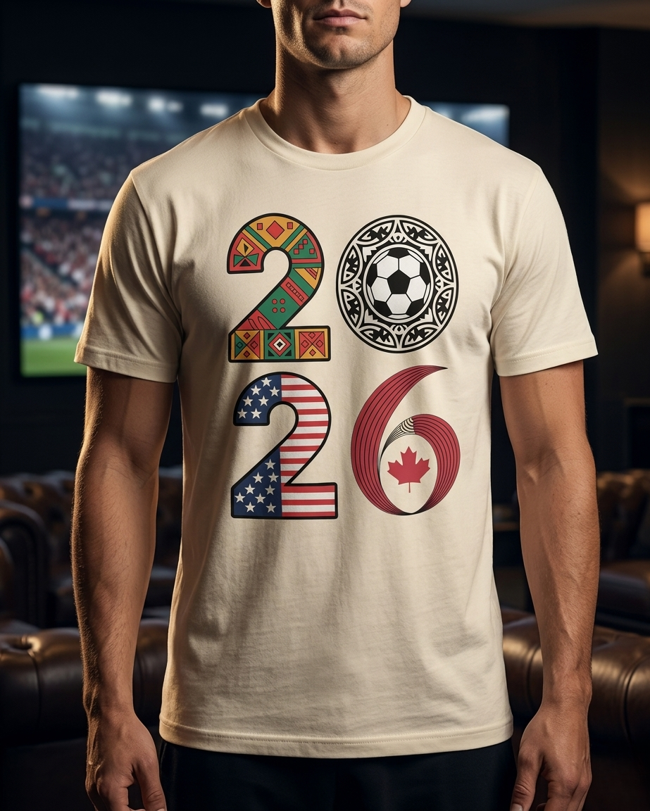 2026 World Cup Fan T-Shirt — USA Canada Mexico Tribal Edition
