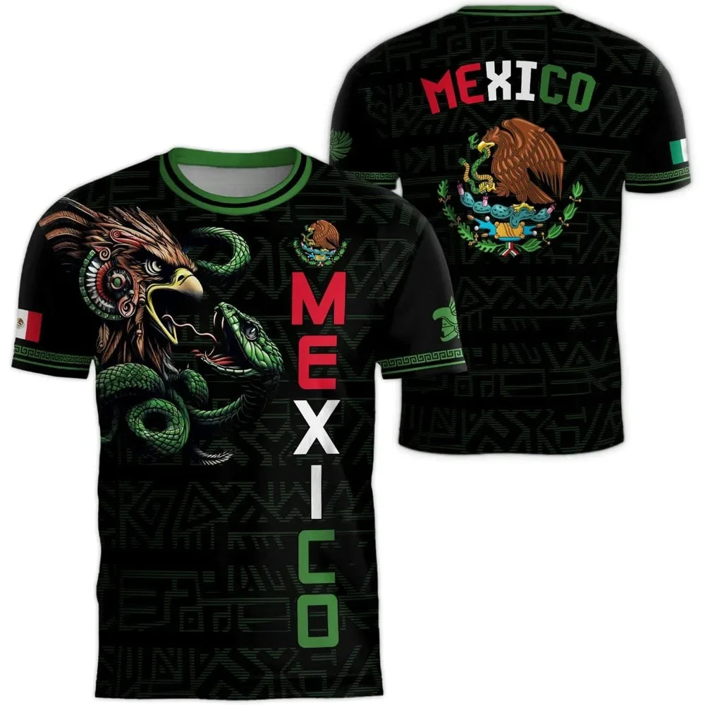 World Cup 2026 Mexico Flag 3D Sport Jersey — Quick-Dry Fan Tee