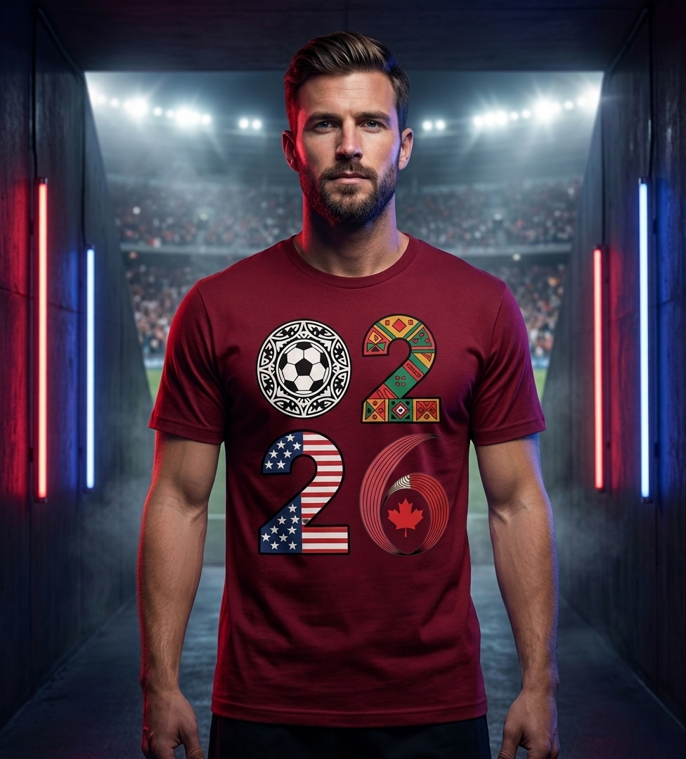 2026 World Cup Fan T-Shirt — USA Canada Mexico Tribal Edition