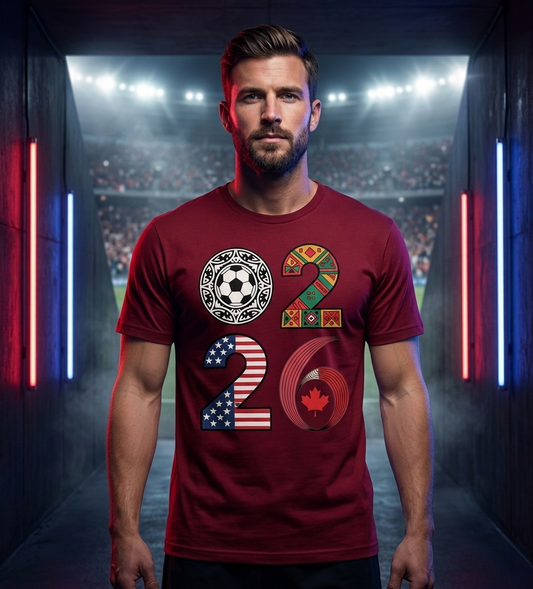 2026 World Cup Fan T-Shirt — USA Canada Mexico Tribal Edition