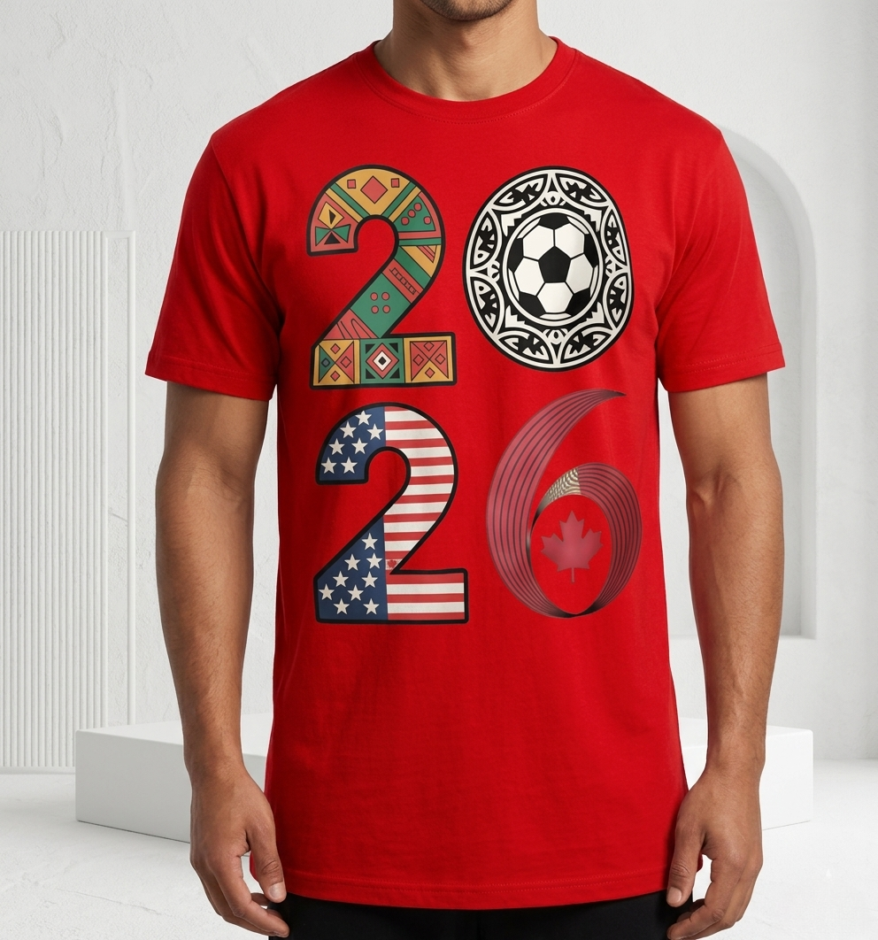 2026 World Cup Fan T-Shirt — USA Canada Mexico Tribal Edition