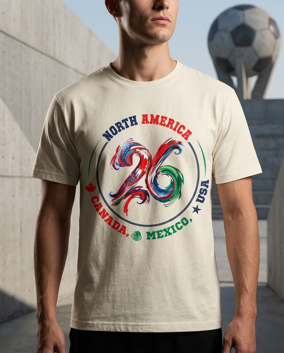 North America 2026 World Cup Fan T-Shirt — USA Canada Mexico