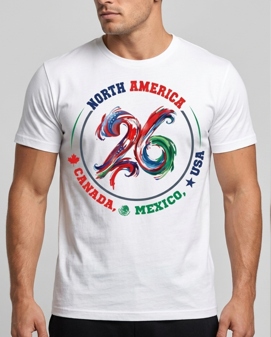 North America 2026 World Cup Fan T-Shirt — USA Canada Mexico