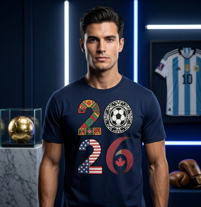 2026 World Cup Fan T-Shirt — USA Canada Mexico Tribal Edition