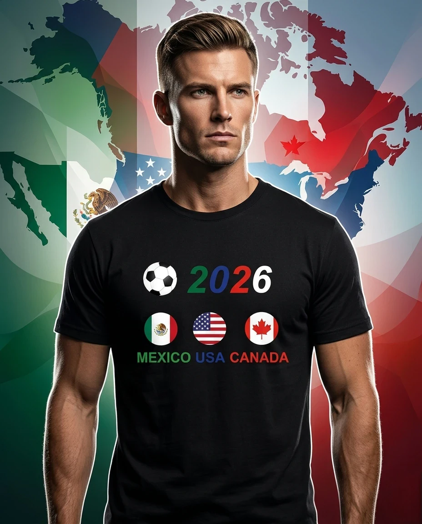 World Cup 2026 Flags Fan T-Shirt — All Nations, One Tee
