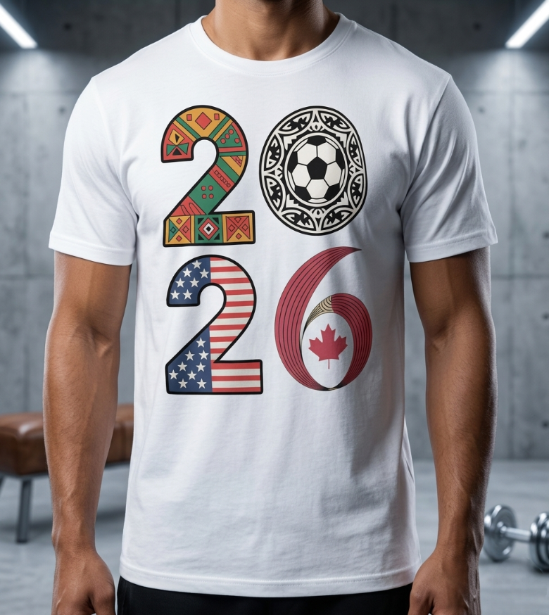 2026 World Cup Fan T-Shirt — USA Canada Mexico Tribal Edition