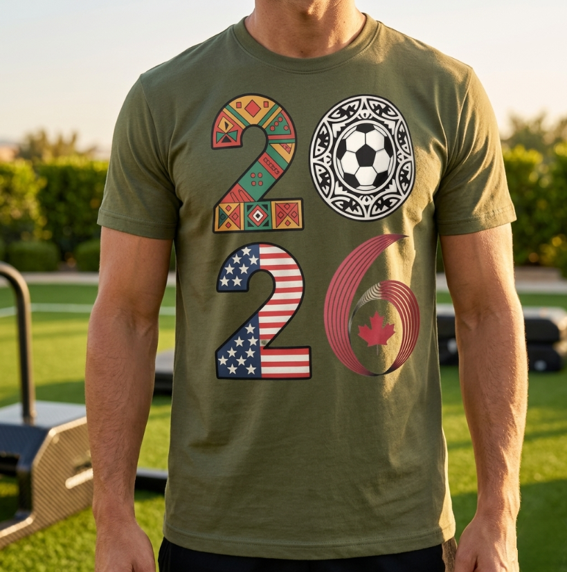 2026 World Cup Fan T-Shirt — USA Canada Mexico Tribal Edition