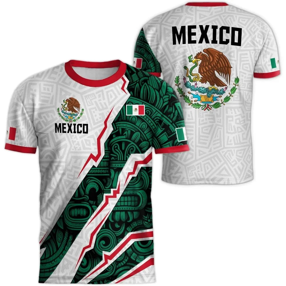 World Cup 2026 Mexico Flag 3D Sport Jersey — Quick-Dry Fan Tee