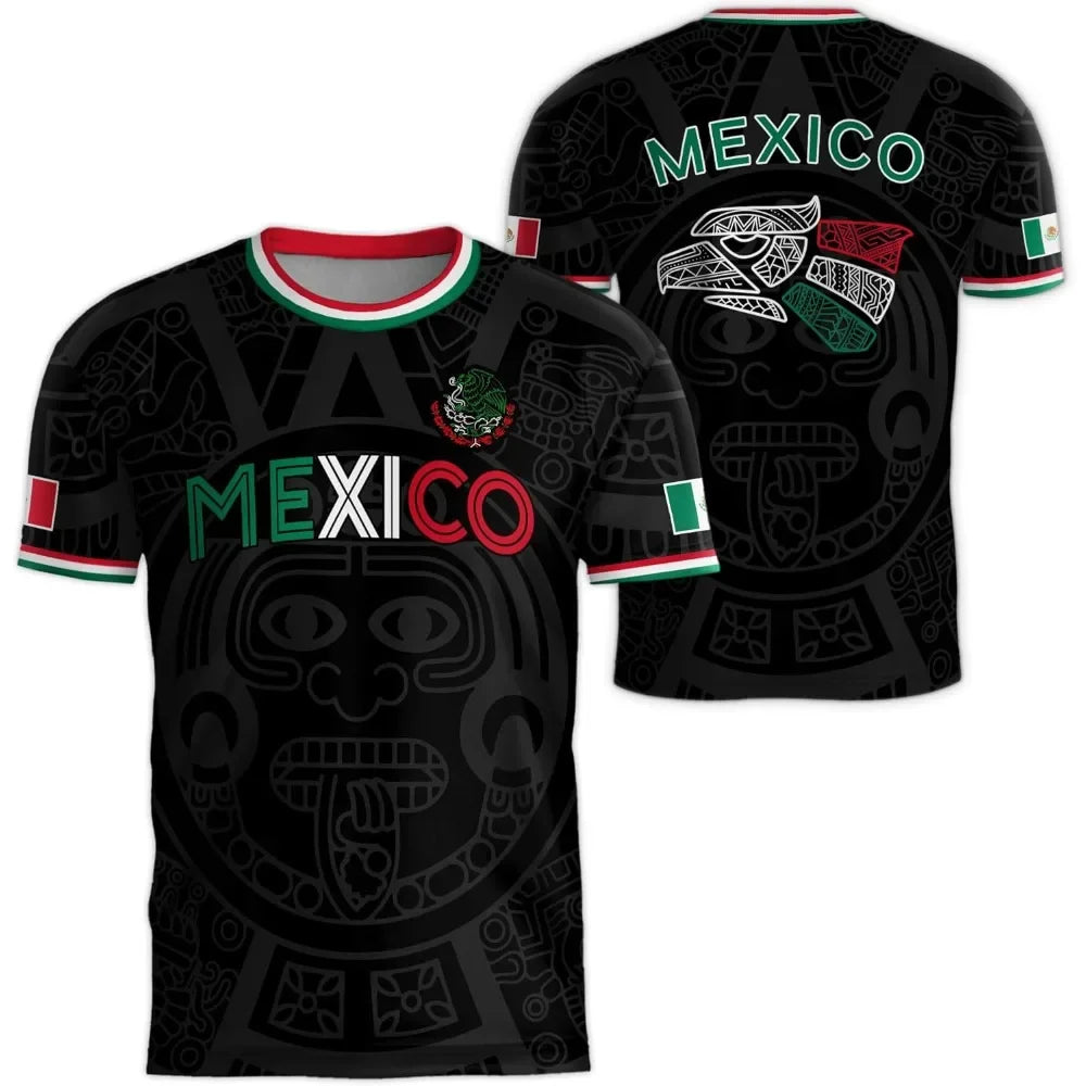 World Cup 2026 Mexico Flag 3D Sport Jersey — Quick-Dry Fan Tee