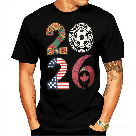 2026 World Cup Fan T-Shirt — USA Canada Mexico Tribal Edition