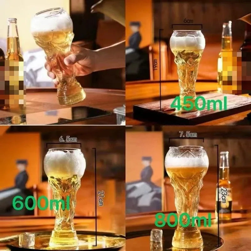 Football Trophy Shape Beer Glass 2026 WORLD CUP