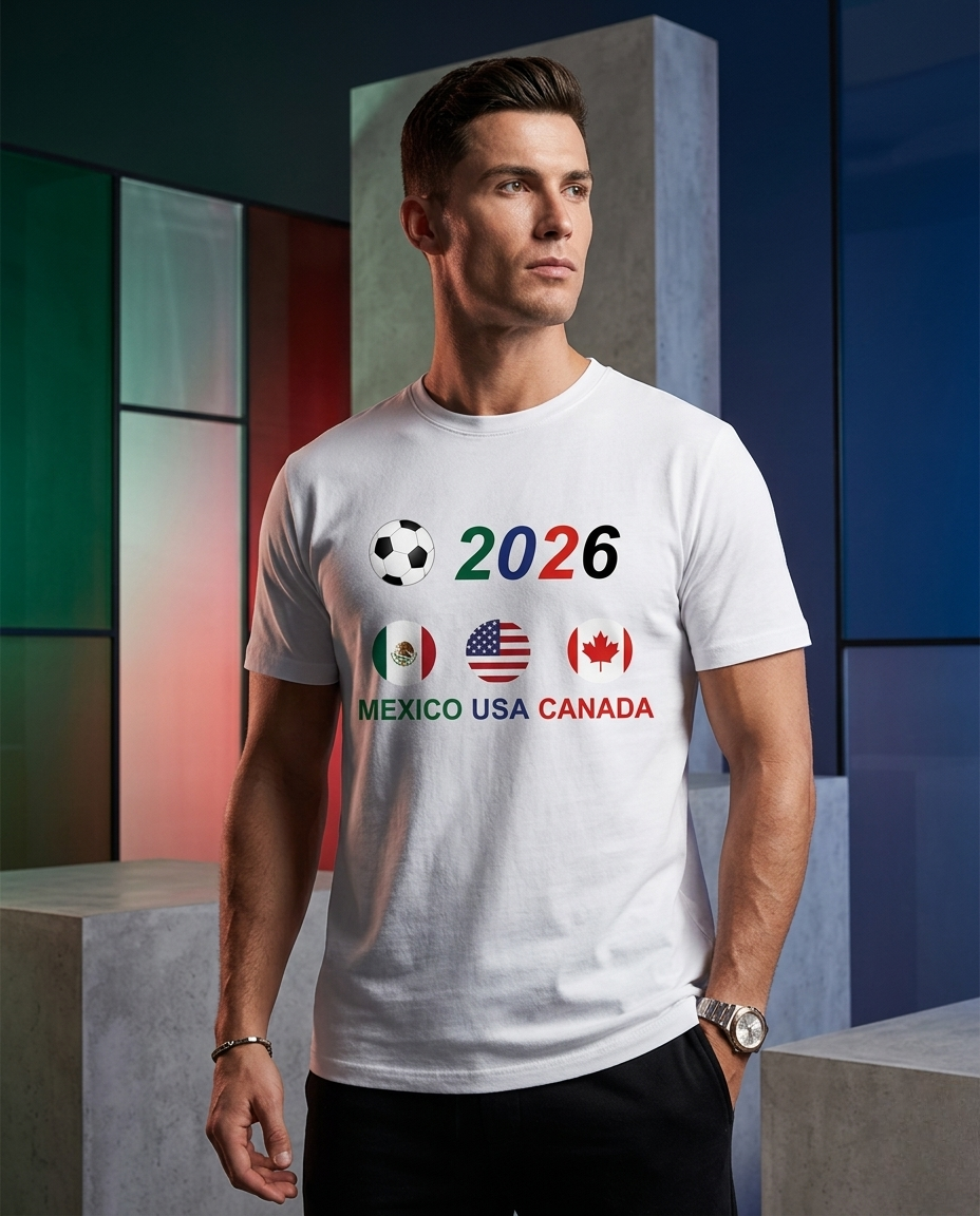 World Cup 2026 Flags Fan T-Shirt — All Nations, One Tee